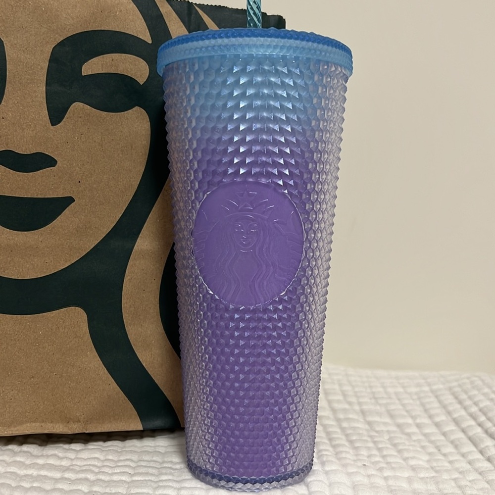 Starbucks lavender blue ombré studded Tumbler Venti 24oz